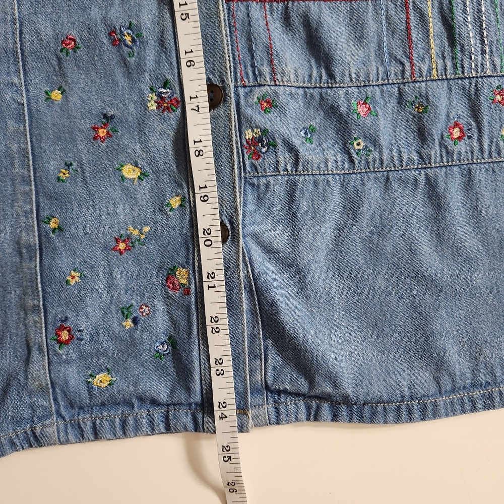 Koret Blue Denim Shirt with Colorful Embroidery - Picture 5 of 6
